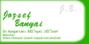 jozsef banyai business card